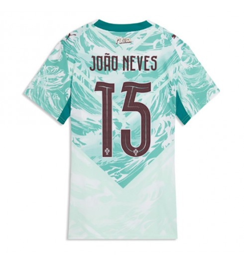Portugalsko Joao Neves #15 Venkovní Dres pro Dámské MS 2026 Krátký Rukáv Portugalsko Joao Neves #15 Venkovní Dres pro Dámské MS 2026 Krátký Rukáv
